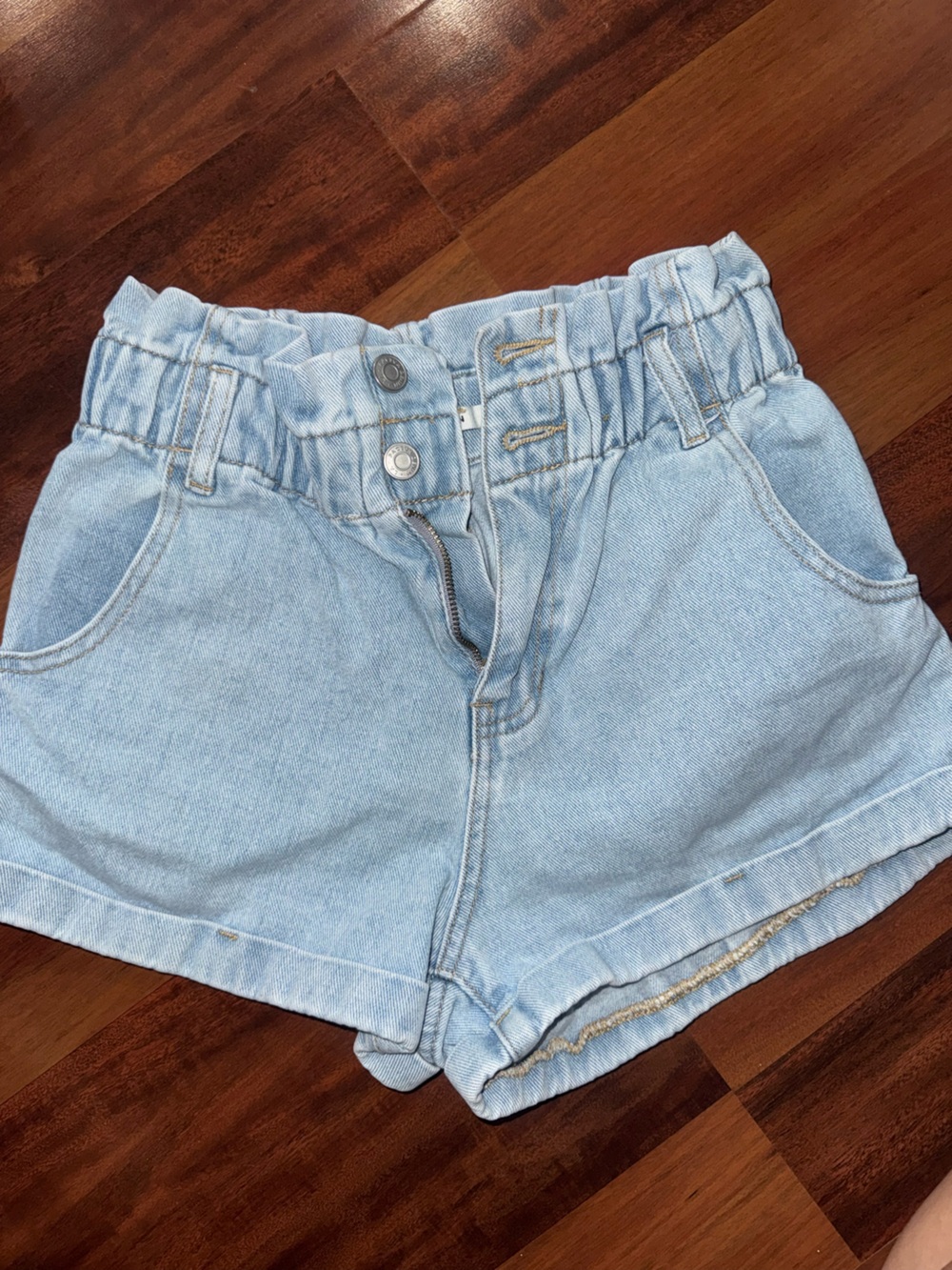 PacSun Light Blue High-Rise Denim Shorts